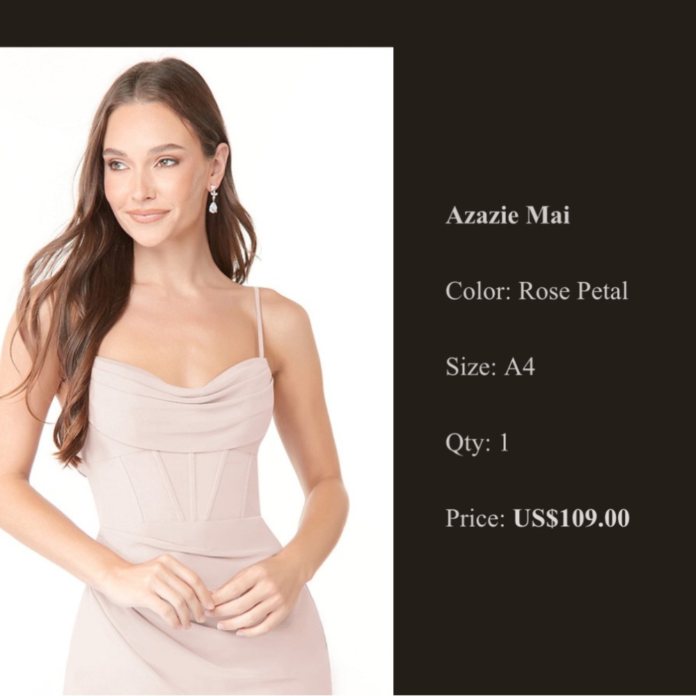 Azazie Rose Petal Chiffon bridesmaid dress
